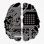 AI brain png clipart illustration