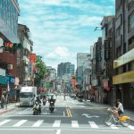 vibrant street scene in taipei city taiwan